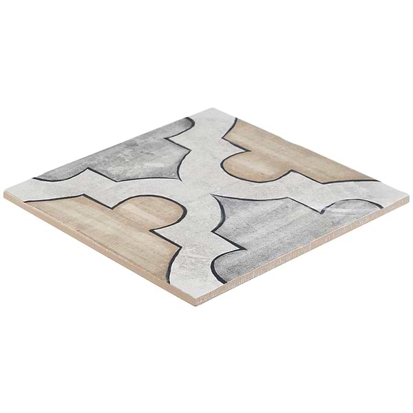 Alesso Deco Picos Beige 8x8 Matte Porcelain Tile