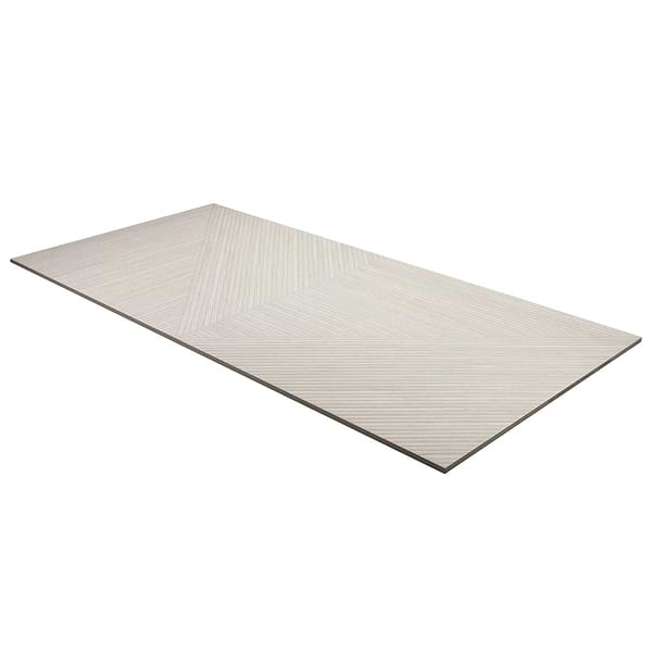 Enso Ash Beige 24x48 Ribbed Matte Fluted Porcelain Wood Look Tile