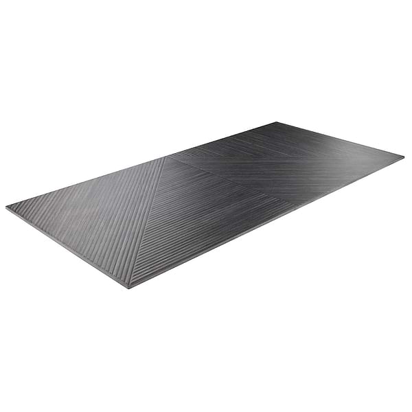 Enso Charcoal Black 24x48 Ribbed Matte Fluted Porcelain Wood Look Tile