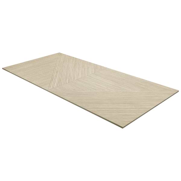 Enso Oak 24x48 Ribbed Matte Fluted Porcelain Wood Look Tile