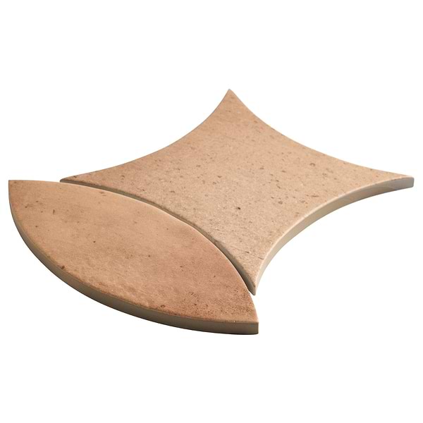 Raval Peach Terracotta 3x8 Petal and 6x6 Kite Matte Porcelain Tile