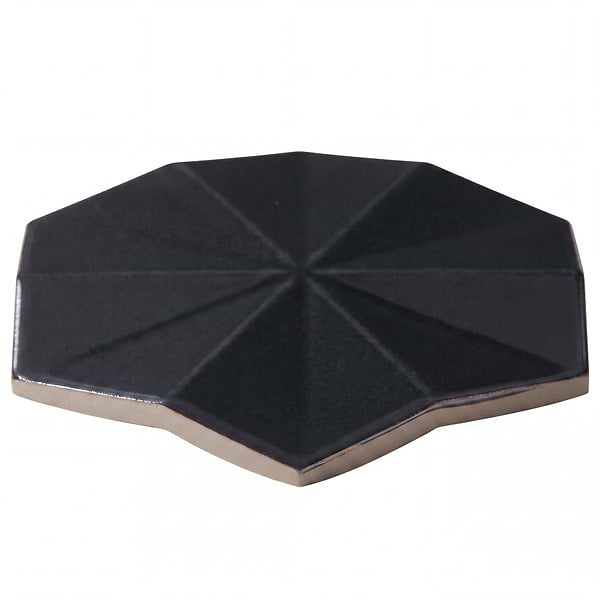 Zeal Ogassian 3D 6" Hexagon Gunmetal Gray Glazed Porcelain Tile
