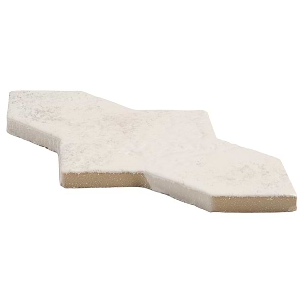 Greta Cruz Seashell White 5x8 Glossy Textured Porcelain Tile