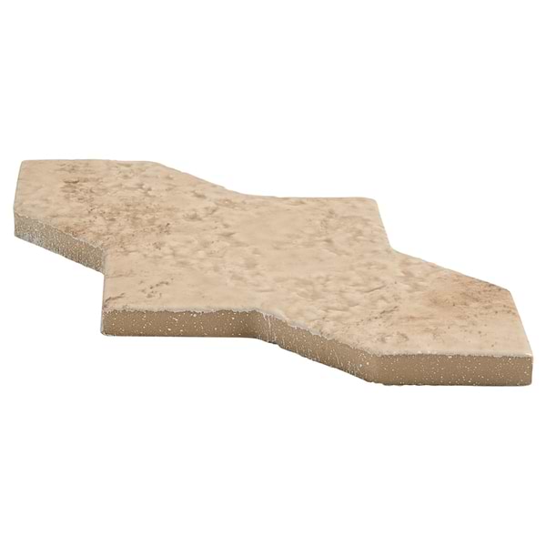 Greta Cruz Sand Beige 5x8 Glossy Textured Porcelain Tile