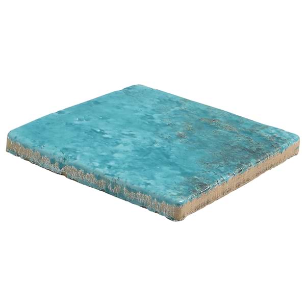Greta Lagoon Blue 5x5 Glossy Textured Porcelain Tile