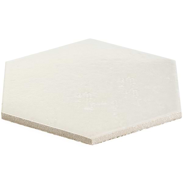 Cavallo Swiss Coffee Beige 7" Hexagon Glossy Porcelain Tile