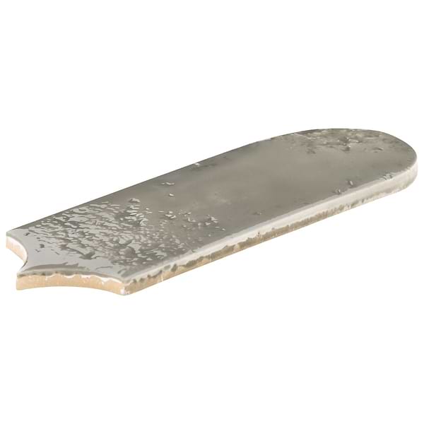 Corali Dove Gray 3x9 Textured Fish Scale Glossy Ceramic Tile