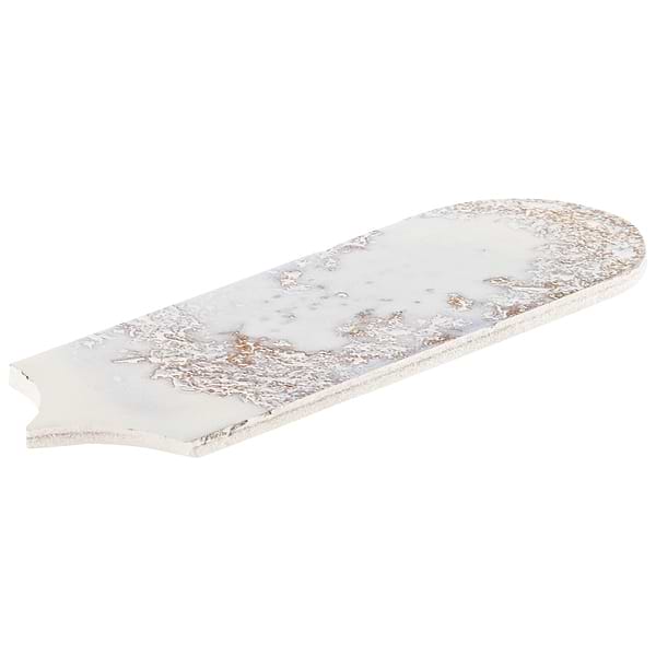Corali Reef White 3x9 Textured Fish Scale Satin Ceramic Tile