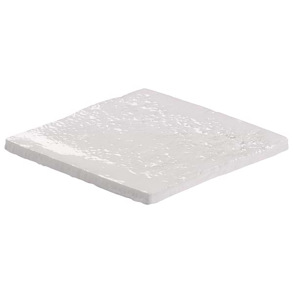 Navari White 5x5 Textured Glossy Ceramic Tile