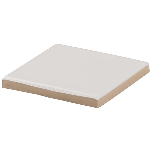 Morocco Blanco White 4x4 Square Glossy Porcelain Tile