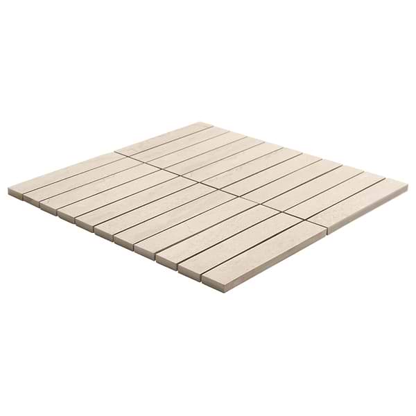 Treveso Beige 1x6 Stacked Limestone Look Matte Porcelain Mosaic Tile