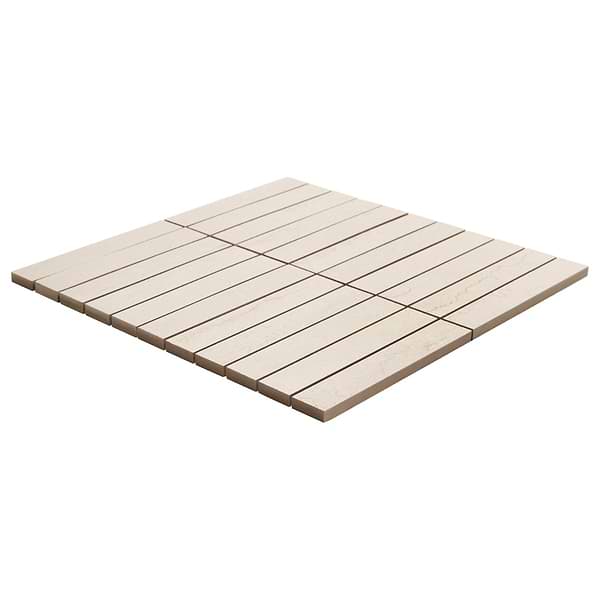 Treveso Cream 1x6 Stacked Limestone Look Matte Porcelain Mosaic Tile