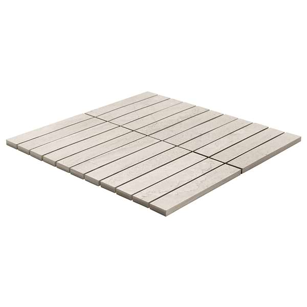 Treveso Gray 1x6 Stacked Limestone Look Matte Porcelain Mosaic Tile