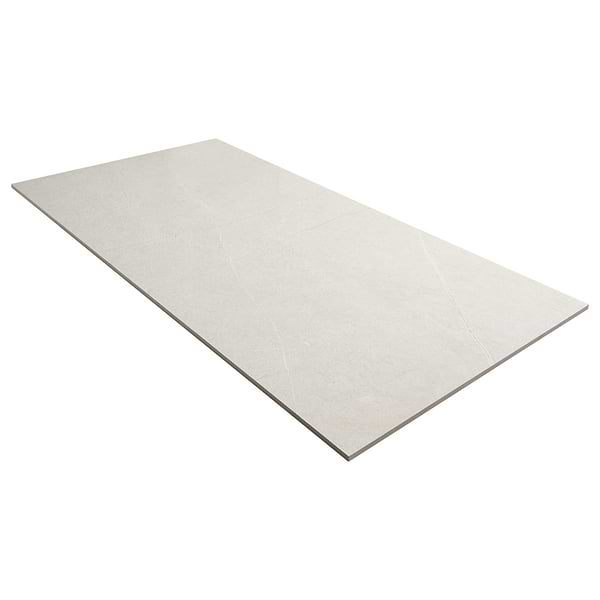 Theo Blanco White 24x48 Marble Look Antique Satin Porcelain Tile