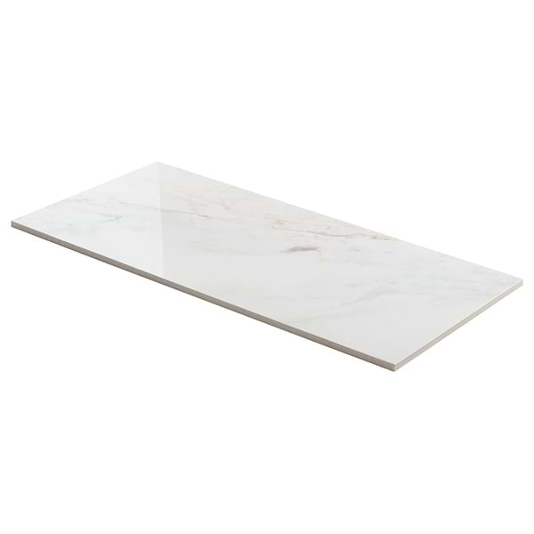 Calacatta Macchia White Gold 12x24 Marble Look Polished Porcelain Tile