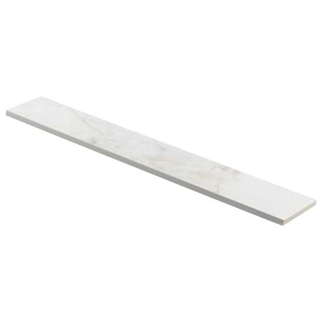 Calacatta Macchia White Gold 3x24 Marble Look Polished Porcelain Bullnose