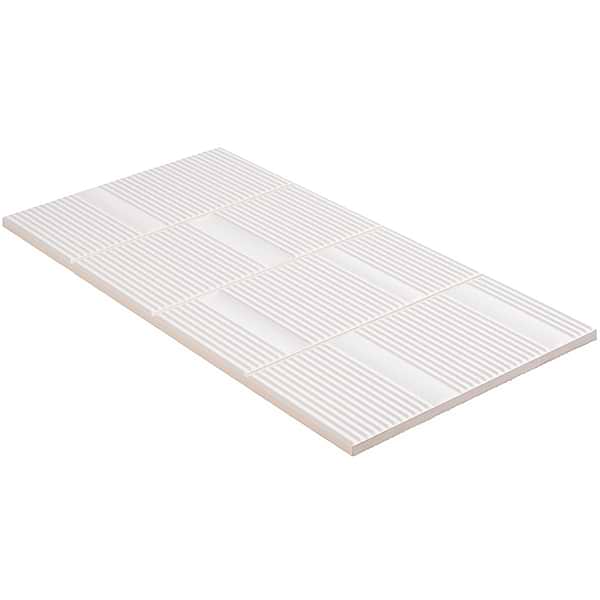Division White 8x16 Fluted 3D Matte Ceramic Wall Tile