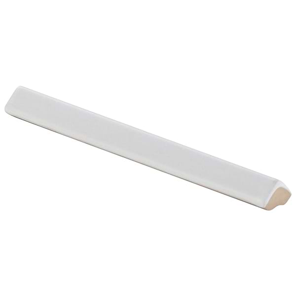 Born White .5x5 L-Shape Quarter Round Matte Ceramic Pencil Liner
