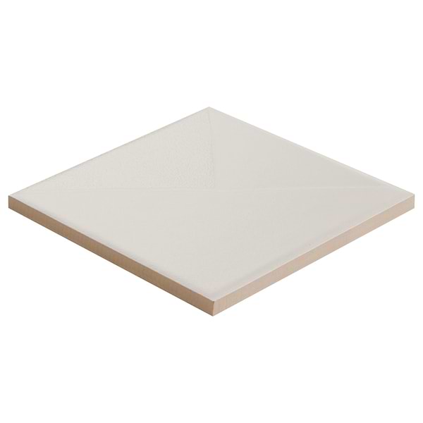 Stacy Garcia Valenova Deco White 5x5 Textured Matte Ceramic Tile