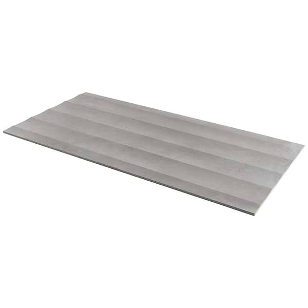 Lucreto Waves Taupe Gray 24x48 3D Concrete Look Matte Porcelain Tile