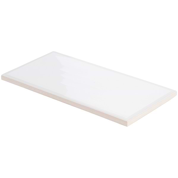 Bellami Framed Bianco 5x10 Glazed Ceramic Tile