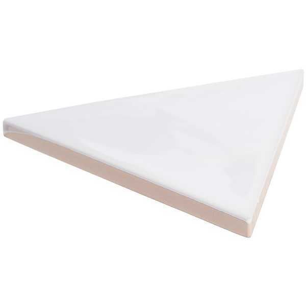 Bellami Triangulo Bianco 5x4 Glazed Ceramic Tile