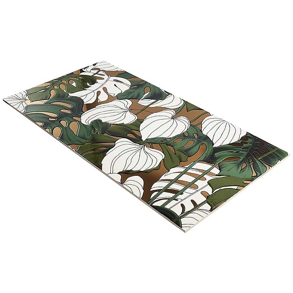 Tropez Foliage Blanco Multicolor 24x48 Artisan Decor Porcelain Tile