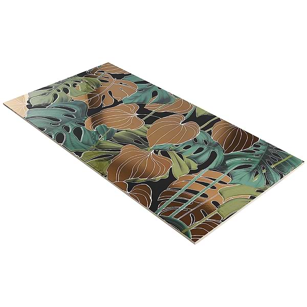 Tropez Foliage Oro Multicolor 24x48 Artisan Decor Porcelain Tile