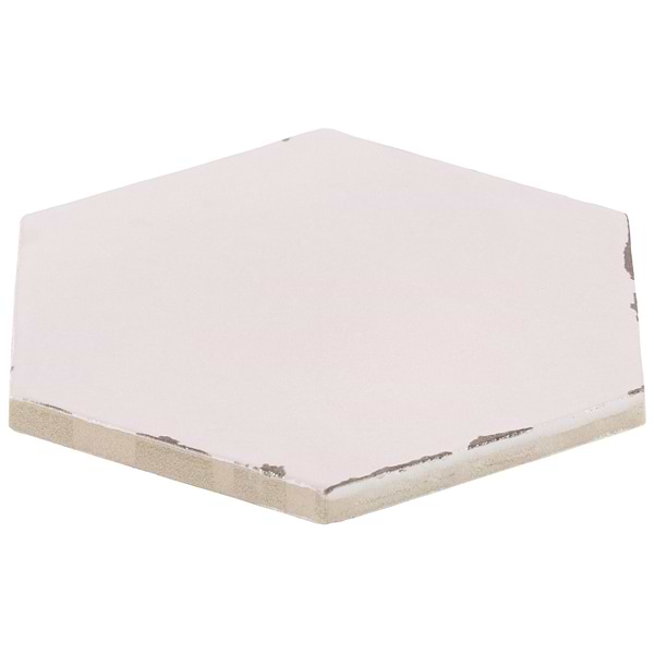 Sasha Hex Oxalis Rose 6" Matte Porcelain Hexagon Tile