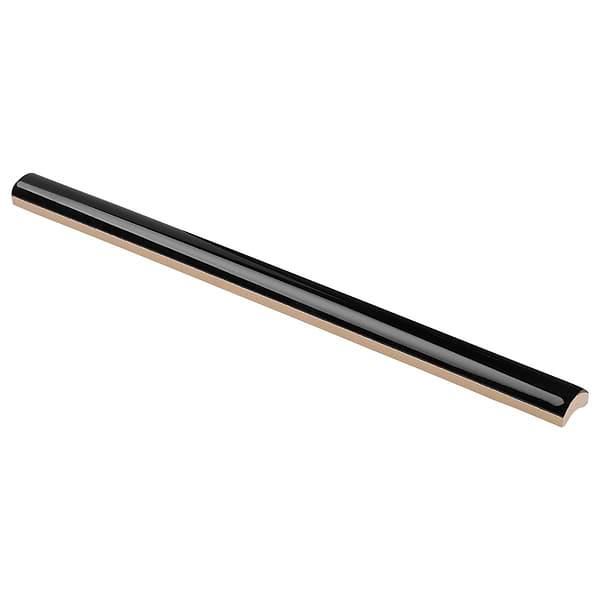 Lancaster Bristol Noir Black 1x12 Polished Ceramic Pencil Liner