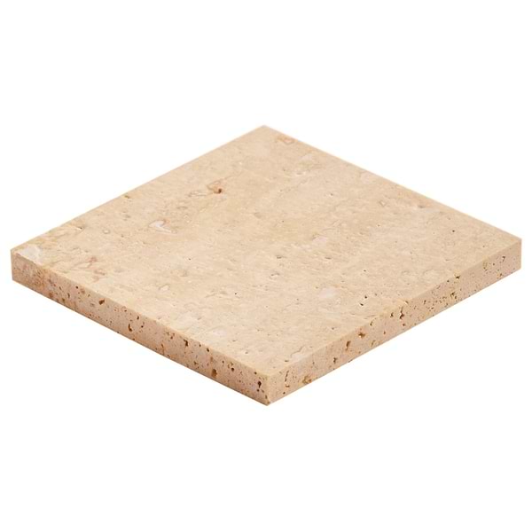 Classic Travertine Premium 4x4 Filled Brushed Vein Cut Tile