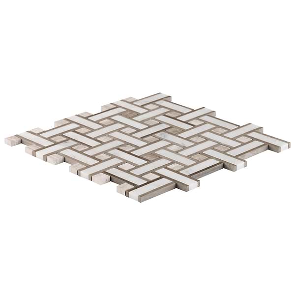 Twine Burlap 1x3 Marble Polished Mosaic Tile
