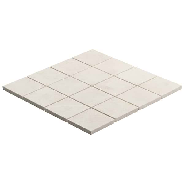 Vanilla Warm White 3” Square Honed Marble Mosaic Tile