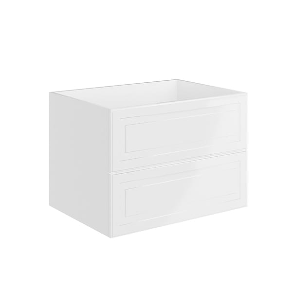 Alma White 30" Vanity with Integrated White Solid Surface Top