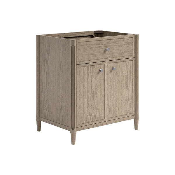 Ashford Greige Ash 30" Single Vanity without Top by TileBar Studio Vanities, View 4, open zoomed image