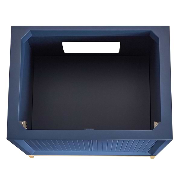 Bungalow Navy and Gold 30" Single Vanity with Pure White Quartz Top