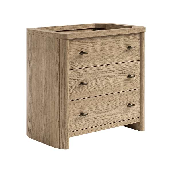 TileBar Studio Vanities Callum Natural Ash 36" Single Vanity without Top