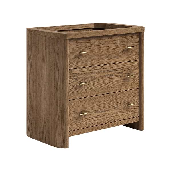 Callum Natural Ash 36" Single Vanity without Top by TileBar Studio Vanities, View 6, open zoomed image