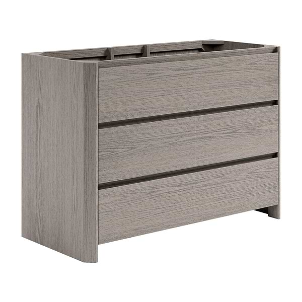 Dalton Steel Oak 48" Single Vanity without Top by TileBar Studio Vanities, View 4, open zoomed image
