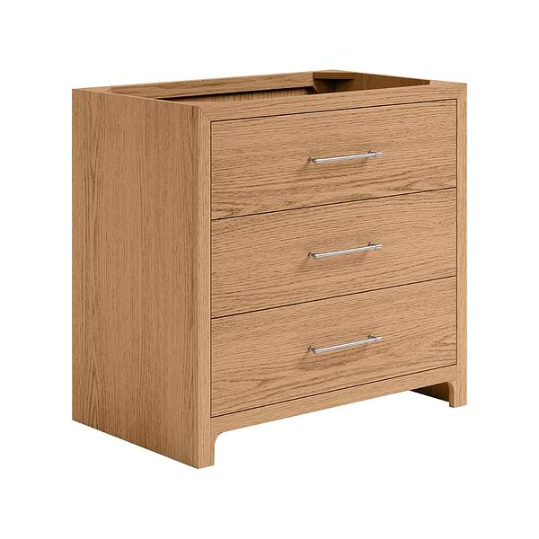 Edison Medium Ash 36" Single Vanity without Top by TileBar Studio Vanities, View 6, open zoomed image