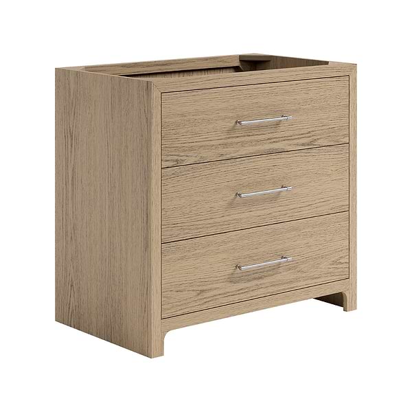 TileBar Studio Vanities Edison Medium Ash 36" Single Vanity without Top