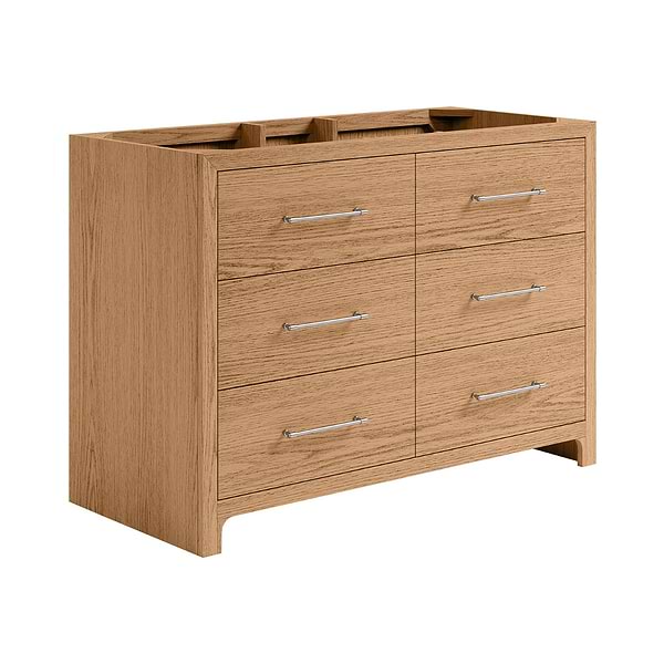 Edison Medium Ash 48" Single Vanity without Top by TileBar Studio Vanities, View 6, open zoomed image