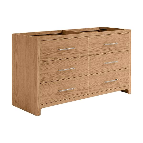 Edison Medium Ash 60" Single Vanity without Top by TileBar Studio Vanities, View 6, open zoomed image