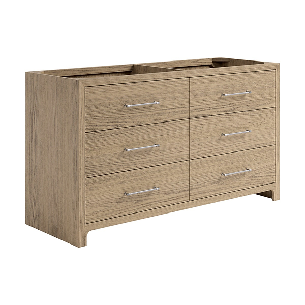 TileBar Studio Vanities Edison Medium Ash 60" Double Vanity without Top