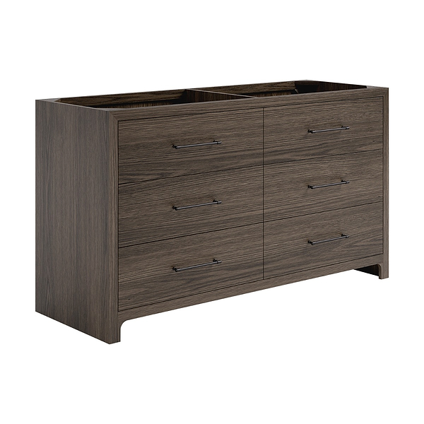 TileBar Studio Vanities Edison Espresso Oak 60" Double Vanity without Top