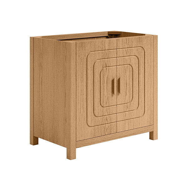 Emett Medium Ash 36" Single Vanity without Top by TileBar Studio Vanities, View 4, open zoomed image