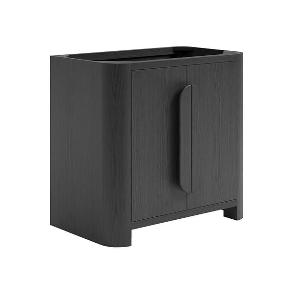 Harper Ebony Oak 36" Single Vanity without Top by TileBar Studio Vanities, View 4, open zoomed image
