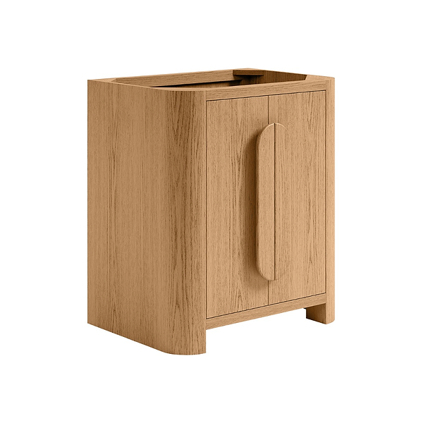 Harper Medium Ash 30" Single Vanity without Top by TileBar Studio Vanities, View 4, open zoomed image