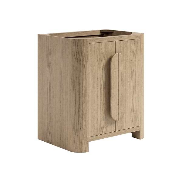 Harper Medium Ash 30" Single Vanity without Top by TileBar Studio Vanities, View 4, open zoomed image