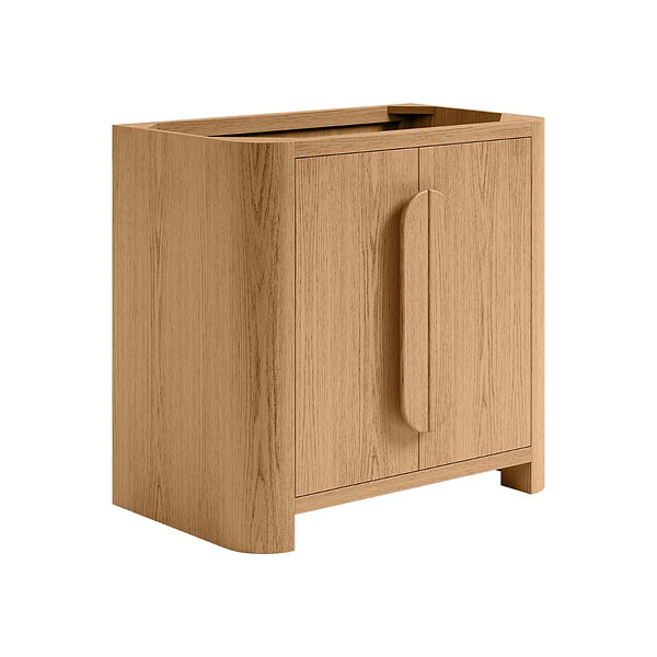 Harper Medium Ash 36" Single Vanity without Top by TileBar Studio Vanities, View 4, open zoomed image